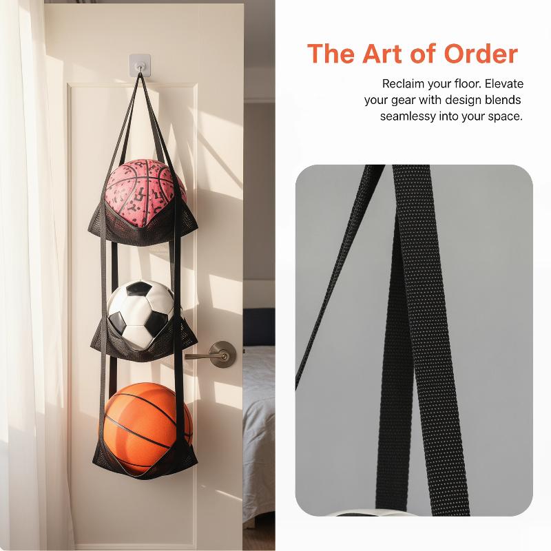 벽걸이형 농구공 보관 메쉬 가방, 차고나 학교에서 사용 - Sports Equipment Basketball 리뷰 및 가격