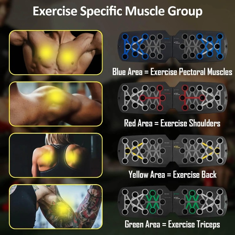 저항 밴드가 있는 접이식 푸시업 보드, 다기능 푸시업  - Sports Equipment Names 리뷰 및 가격